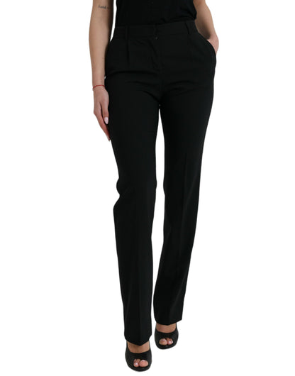 Dolce & Gabbana Elegant Tapered Wool Trousers - IT38 | XS