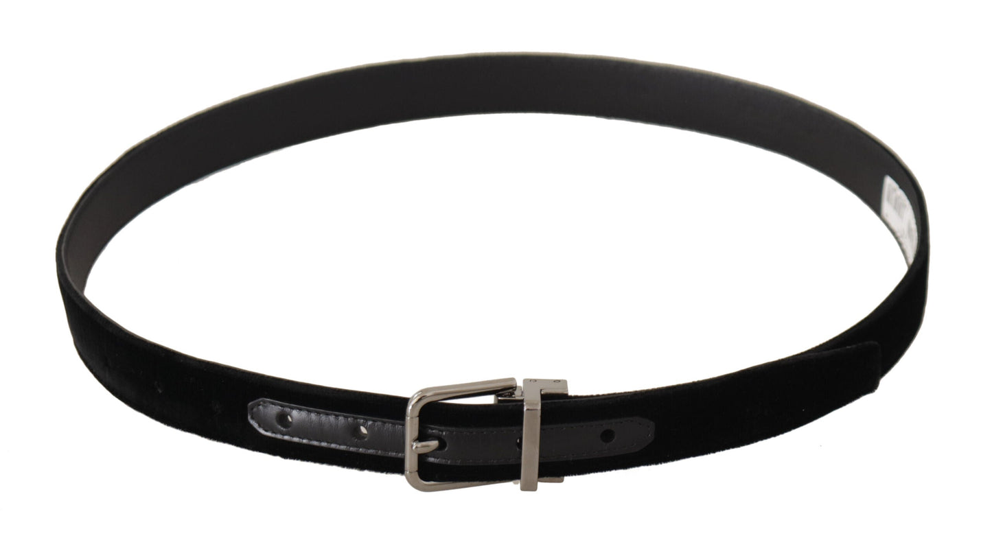 Dolce & Gabbana Elegant Velvet Designer Belt - 95 cm / 38 Inches