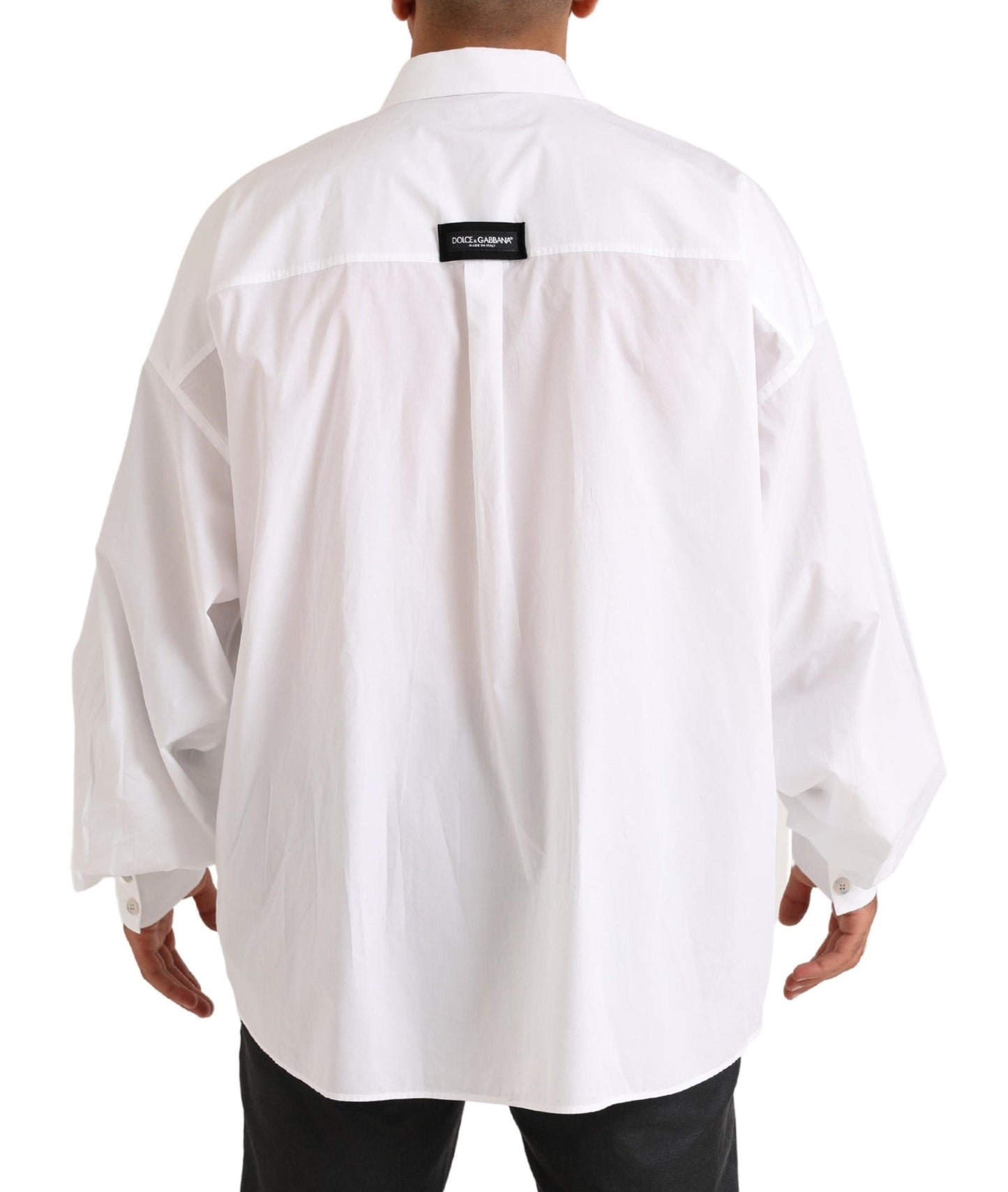 Dolce & Gabbana Elegant White Cotton Formal Shirt - IT41 | L