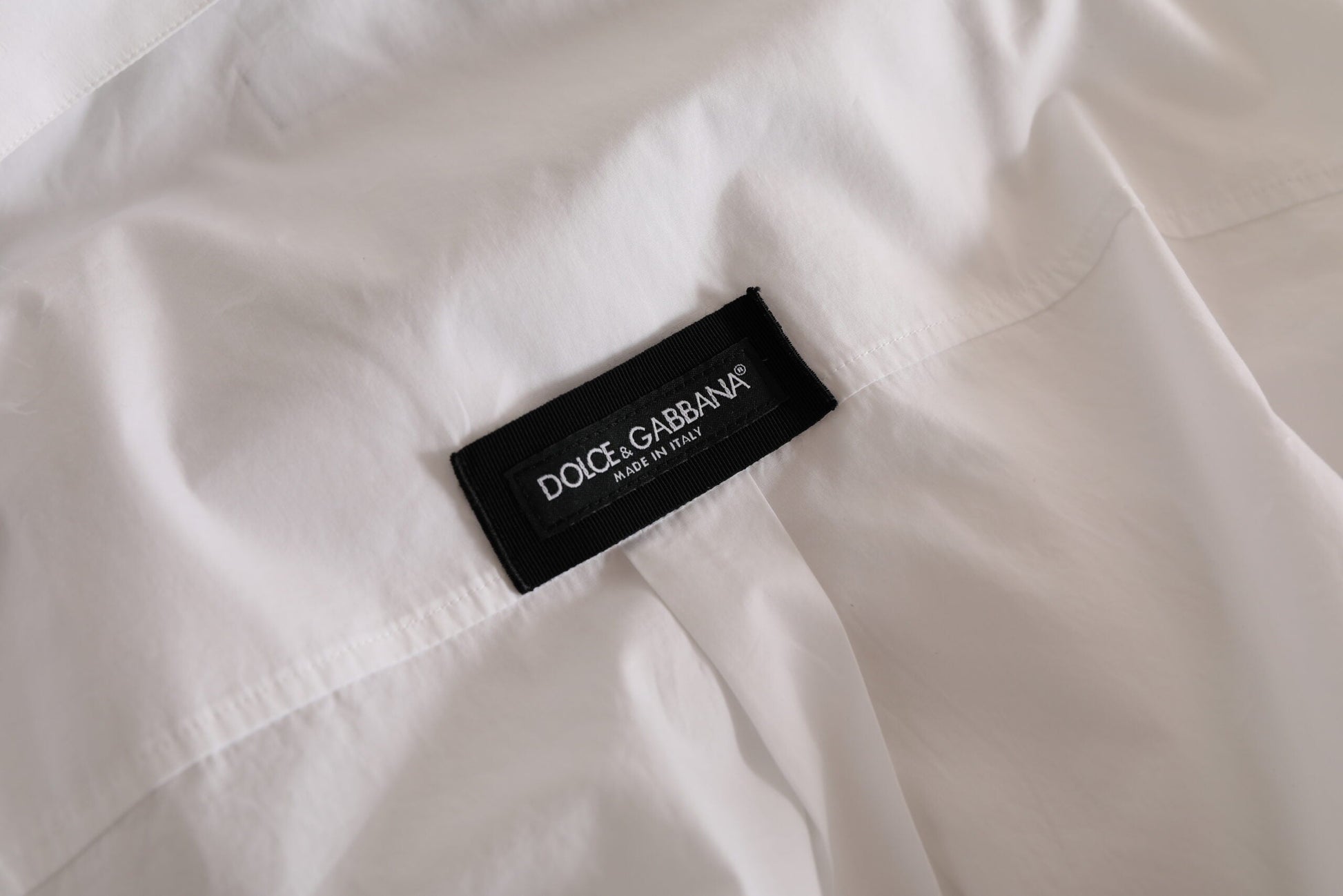 Dolce & Gabbana Elegant White Cotton Formal Shirt - IT41 | L