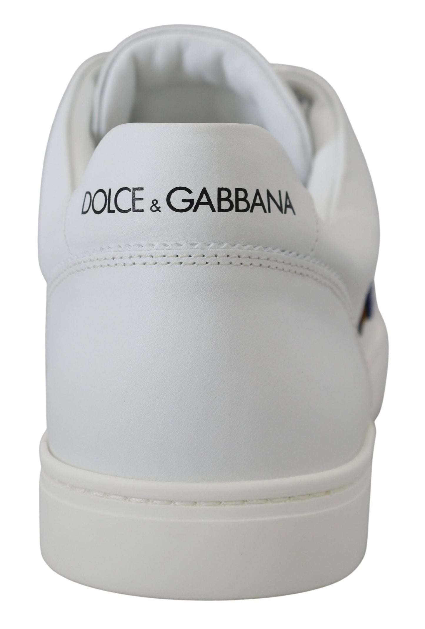 Dolce & Gabbana Elegant White Leather Men’s Sneakers - EU39.5/US6.5