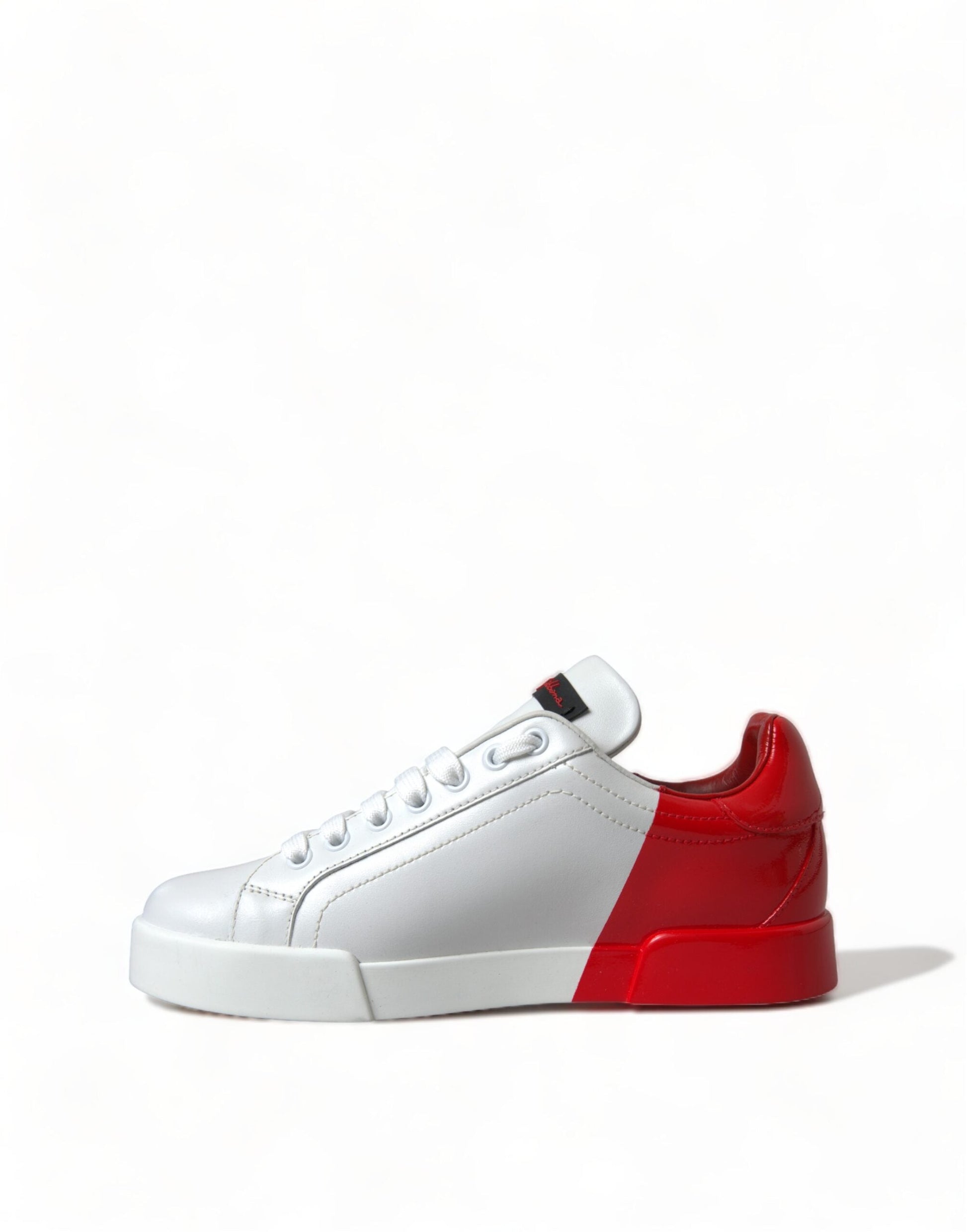 Dolce & Gabbana Elegant White Leather Portofino Sneakers - EU36/US5.5