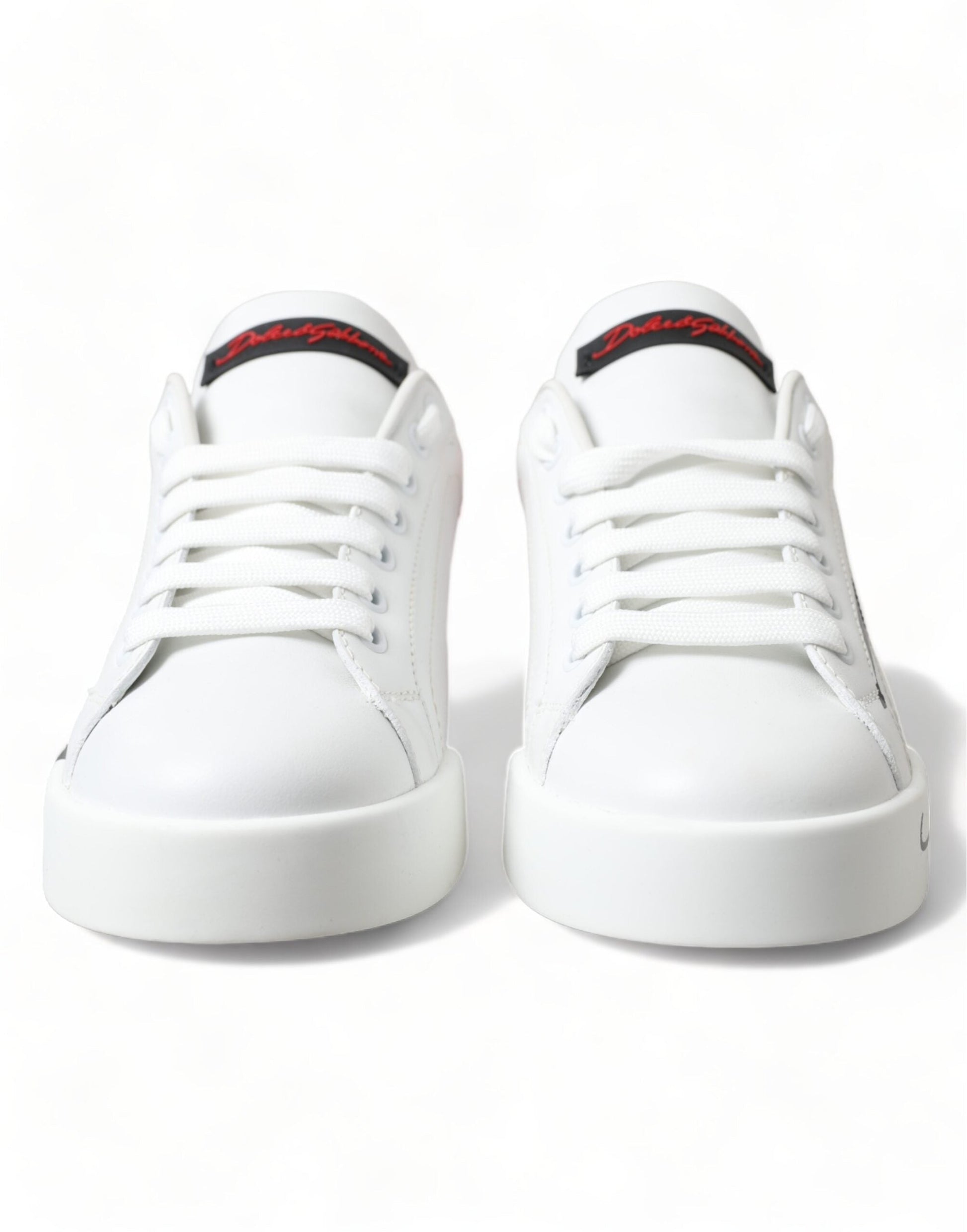 Dolce & Gabbana Elegant White Leather Portofino Sneakers - EU36/US5.5