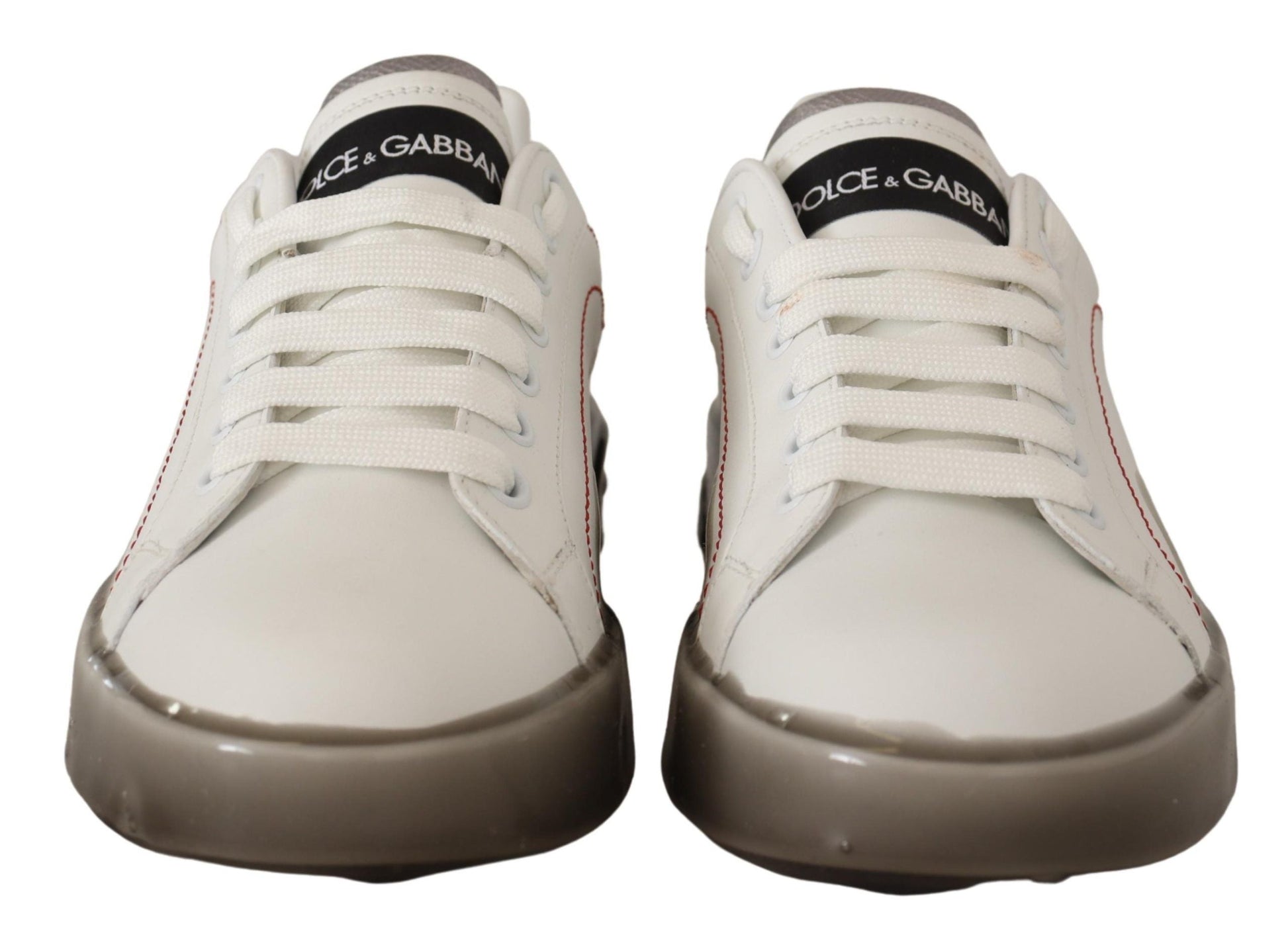 Dolce & Gabbana Elegant White Leather Sneakers - EU36/US5.5