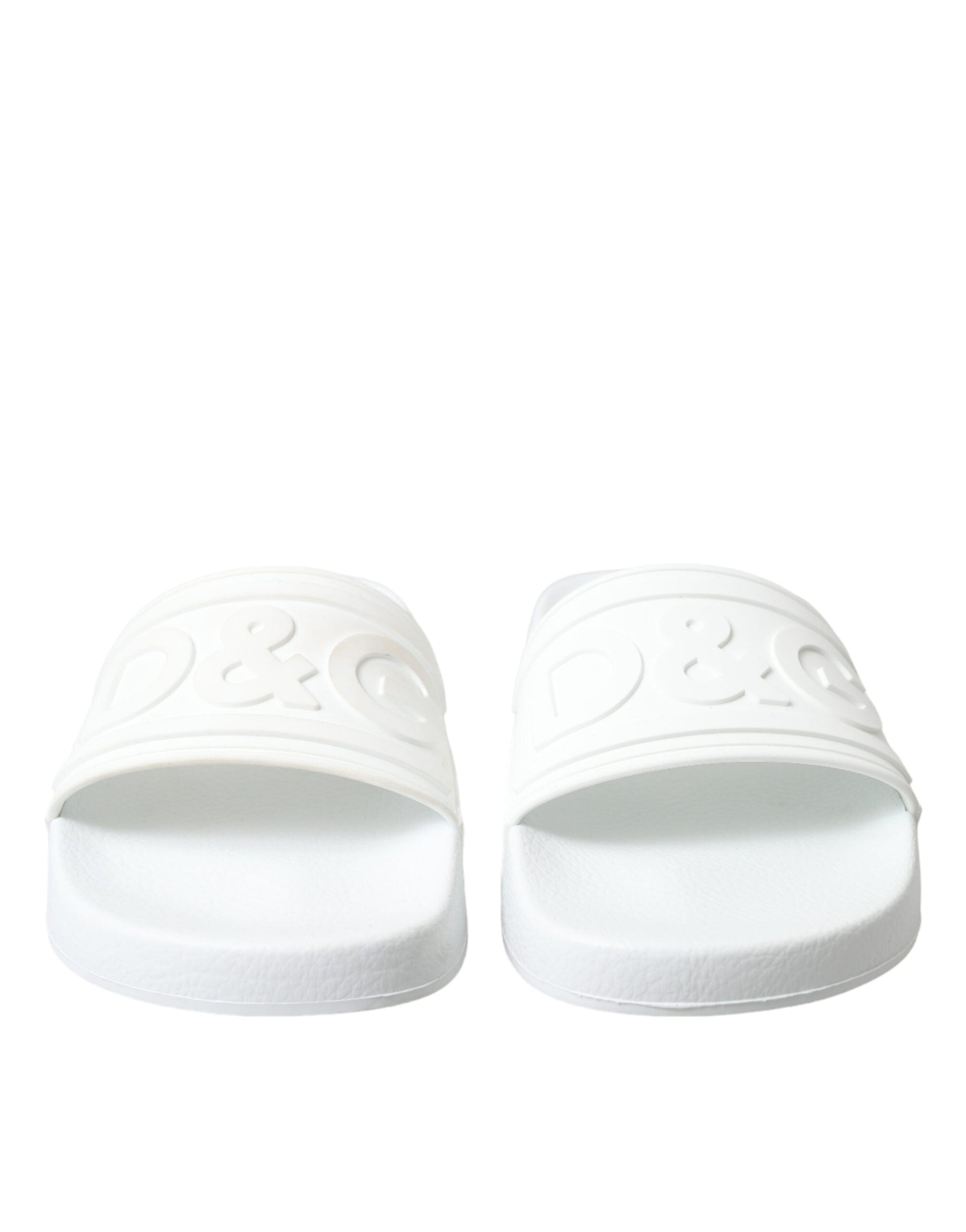 Dolce & Gabbana Elegant White Logo Slides - EU36/US5.5