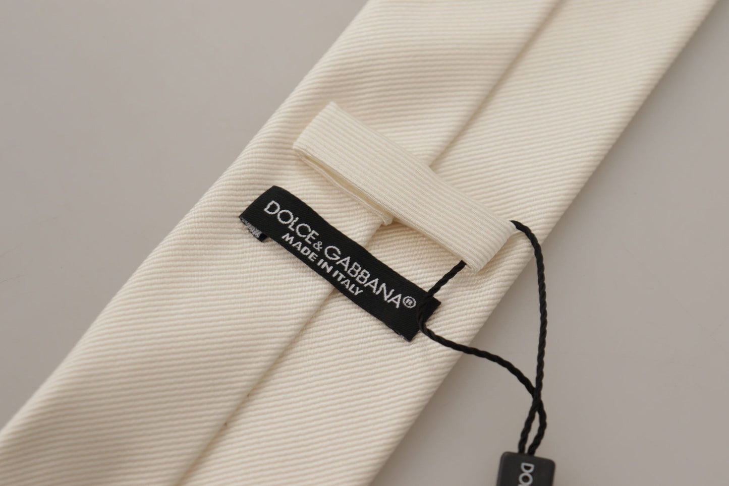 Dolce & Gabbana Elegant White Silk Men’s Tie