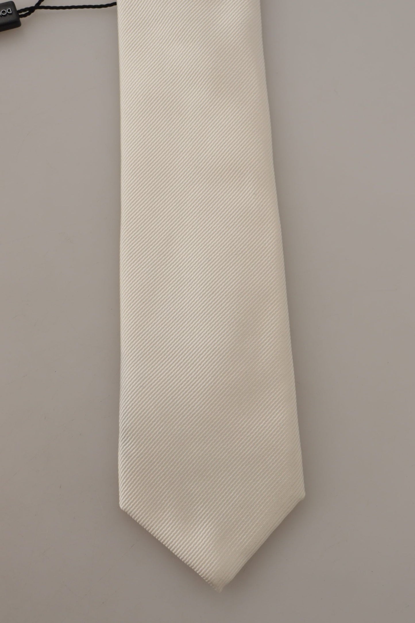 Dolce & Gabbana Elegant White Silk Men’s Tie