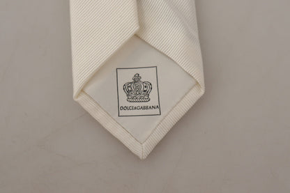 Dolce & Gabbana Elegant White Silk Men’s Tie