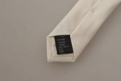 Dolce & Gabbana Elegant White Silk Men’s Tie