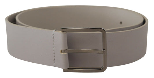 Dolce & Gabbana Elegant White Vitello Leather Belt - 90 cm / 36 Inches