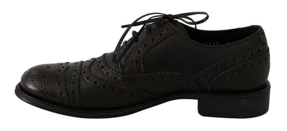 Dolce & Gabbana Elegant Wingtip Derby Dress Shoes - EU39/US6