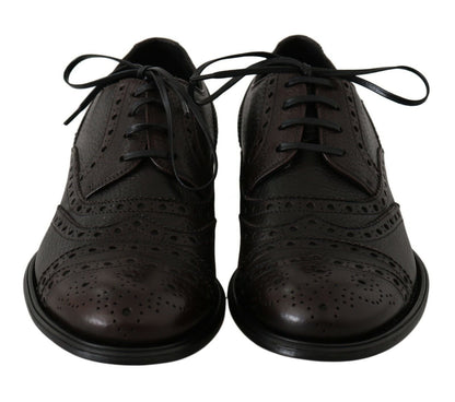 Dolce & Gabbana Elegant Wingtip Derby Dress Shoes - EU39/US6