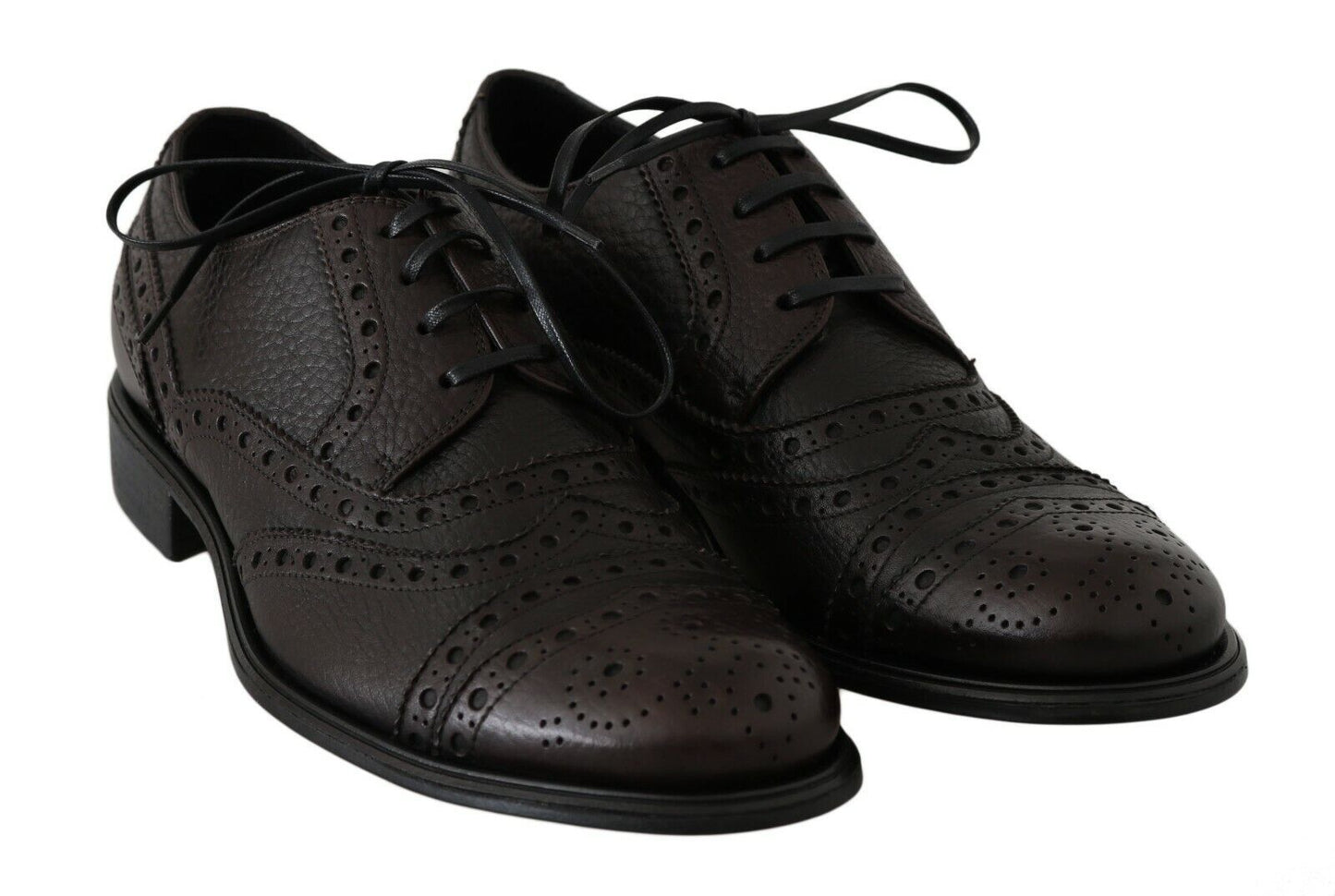 Dolce & Gabbana Elegant Wingtip Derby Dress Shoes - EU39/US6