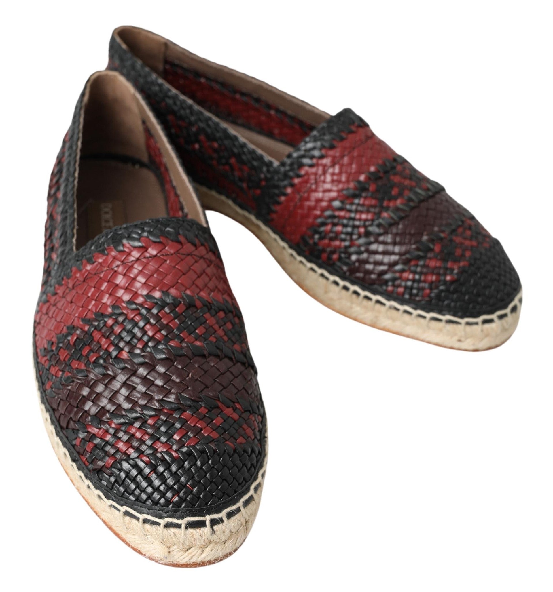 Dolce & Gabbana Elegant Woven Leather Espadrilles