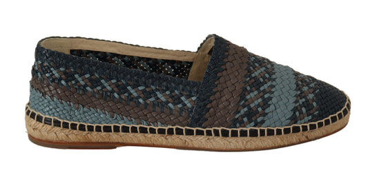 Dolce & Gabbana Elegant Woven Leather Espadrilles - EU40/US7