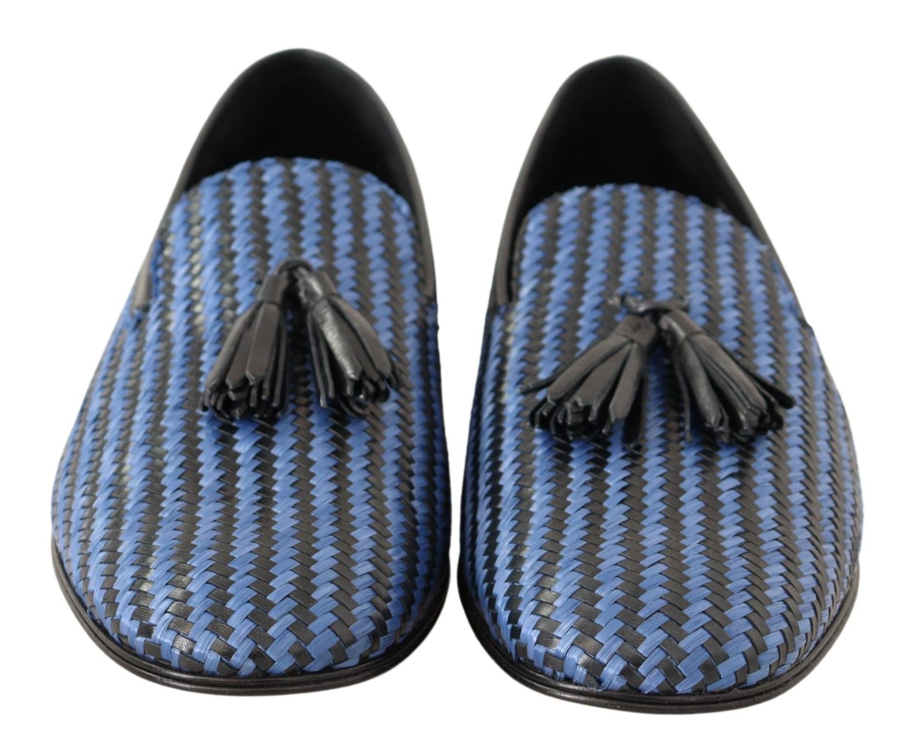 Dolce & Gabbana Elegant Woven Leather Loafers - EU44/US11