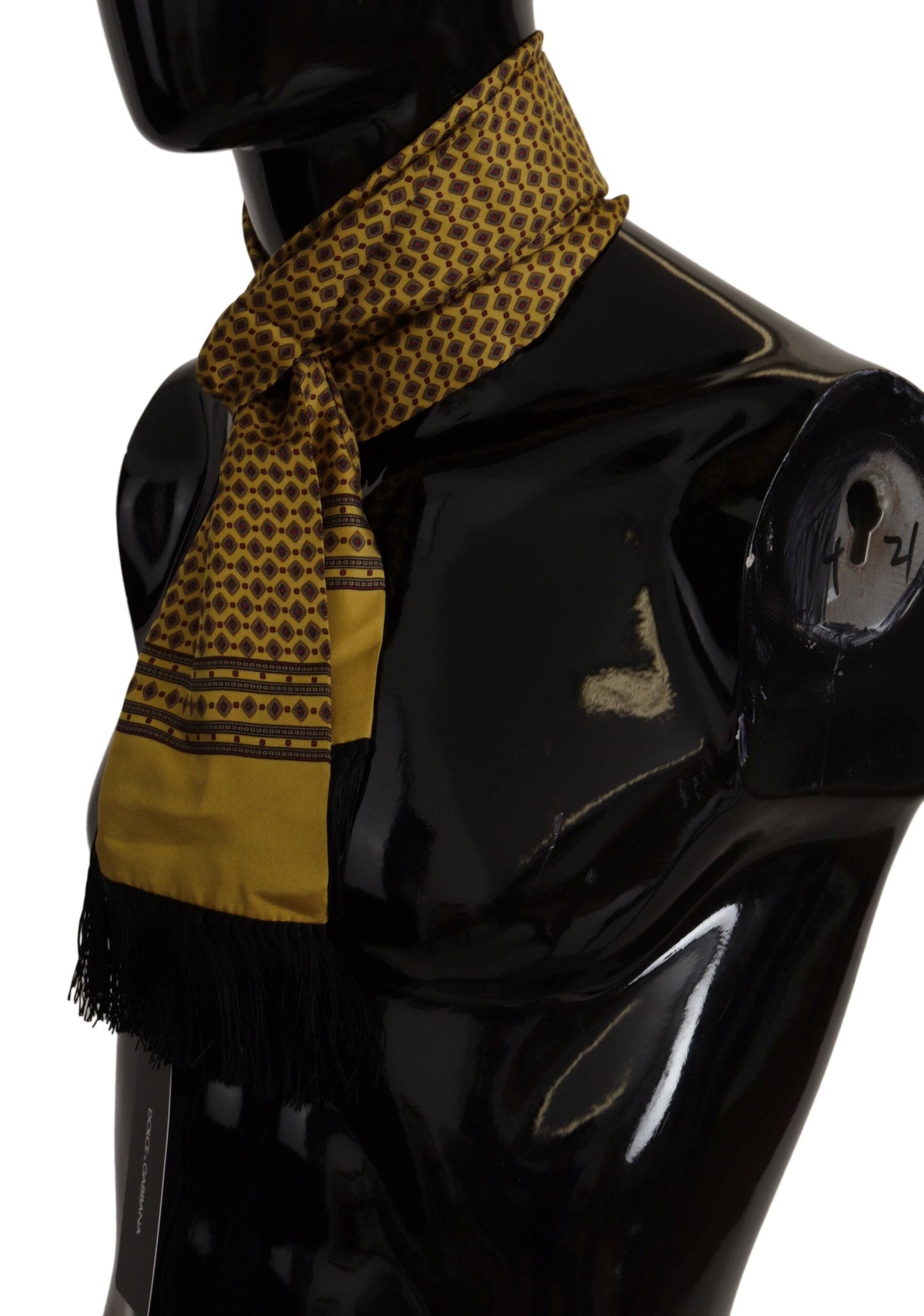 Dolce & Gabbana Elegant Yellow Silk Men’s Scarf