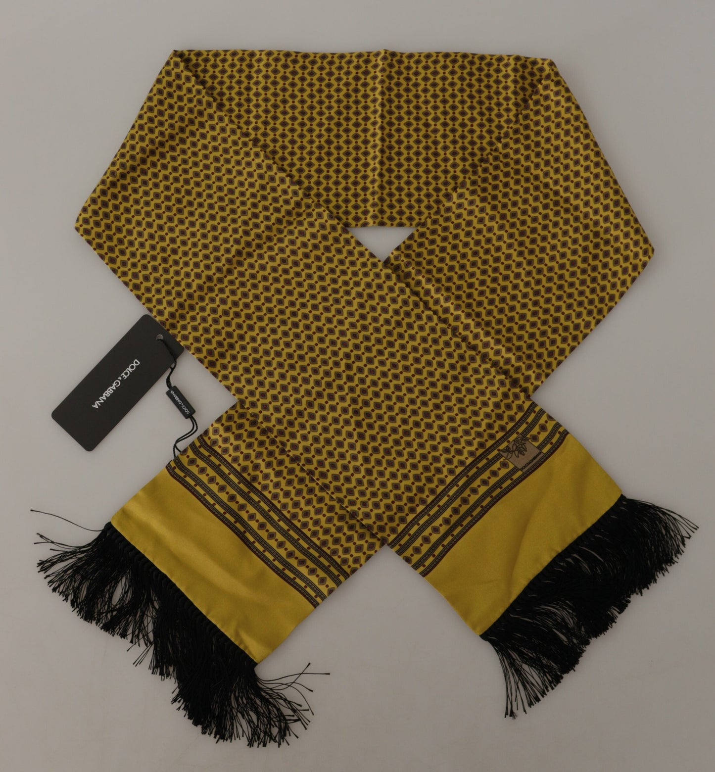 Dolce & Gabbana Elegant Yellow Silk Men’s Scarf