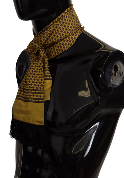 Dolce & Gabbana Elegant Yellow Silk Men’s Scarf