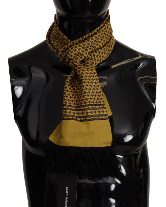 Dolce & Gabbana Elegant Yellow Silk Men’s Scarf