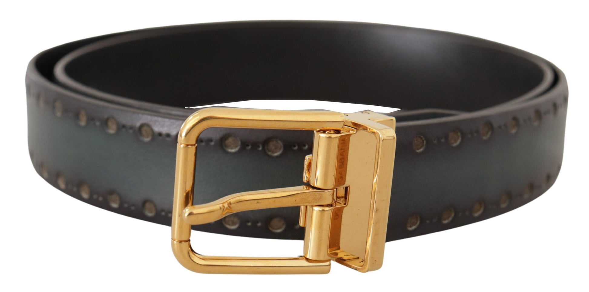 Dolce & Gabbana Emerald Elegance Leather Belt - 90 cm / 36 Inches