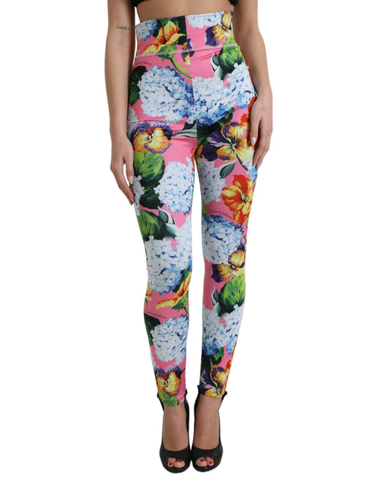 Dolce & Gabbana Exquisite Floral High Waist Leggings - IT40|S