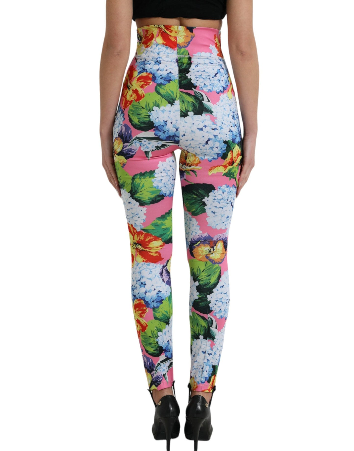 Dolce & Gabbana Exquisite Floral High Waist Leggings - IT40|S