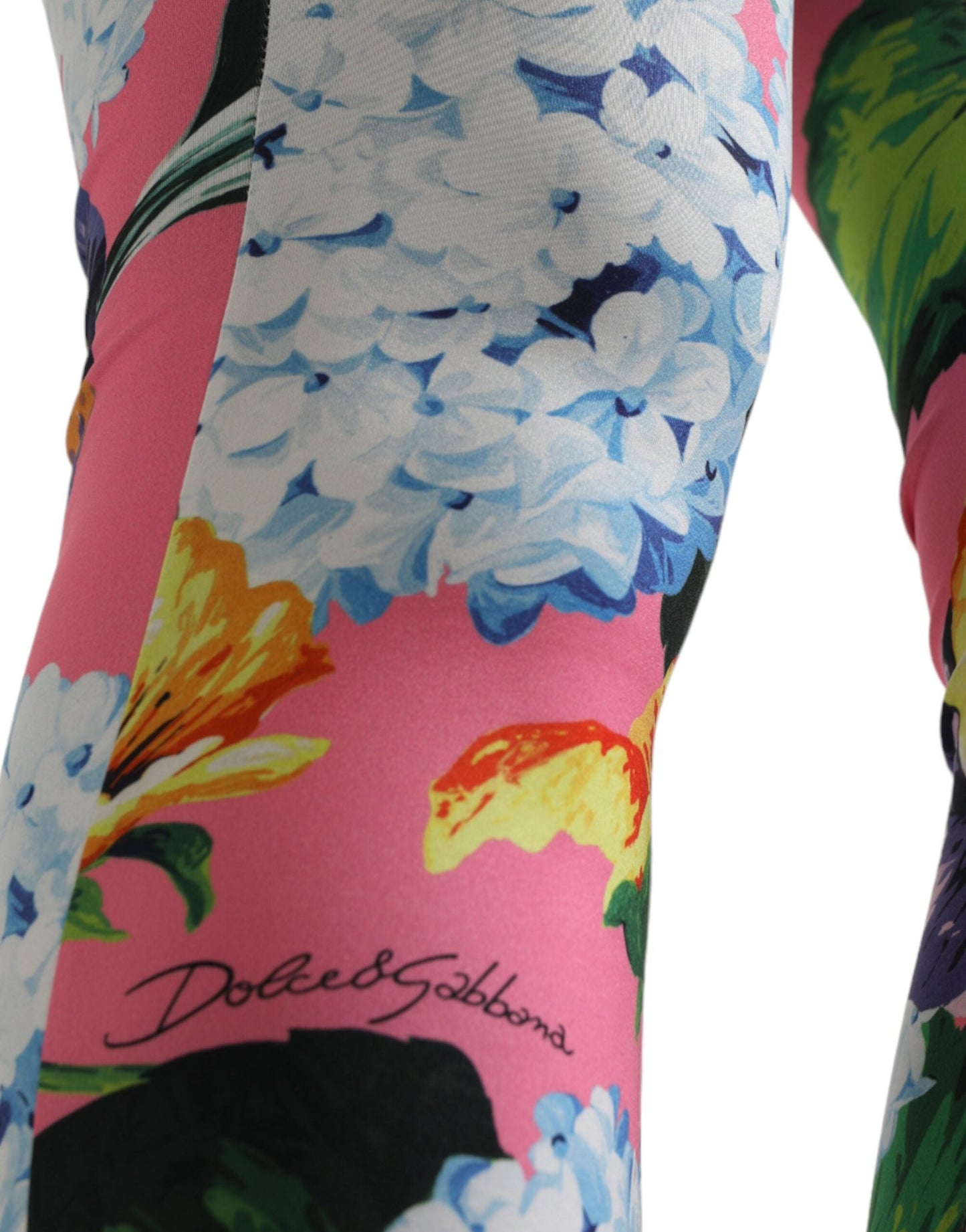 Dolce & Gabbana Exquisite Floral High Waist Leggings - IT40|S