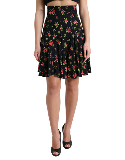 Dolce & Gabbana Floral A-Line Mini Skirt with High Waist - IT40|S