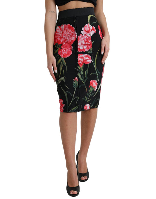 Dolce & Gabbana Floral High Waist Pencil Skirt - IT36|XXS