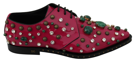 Dolce & Gabbana Fuchsia Pink Crystal Patent Flats - EU41/US10.5