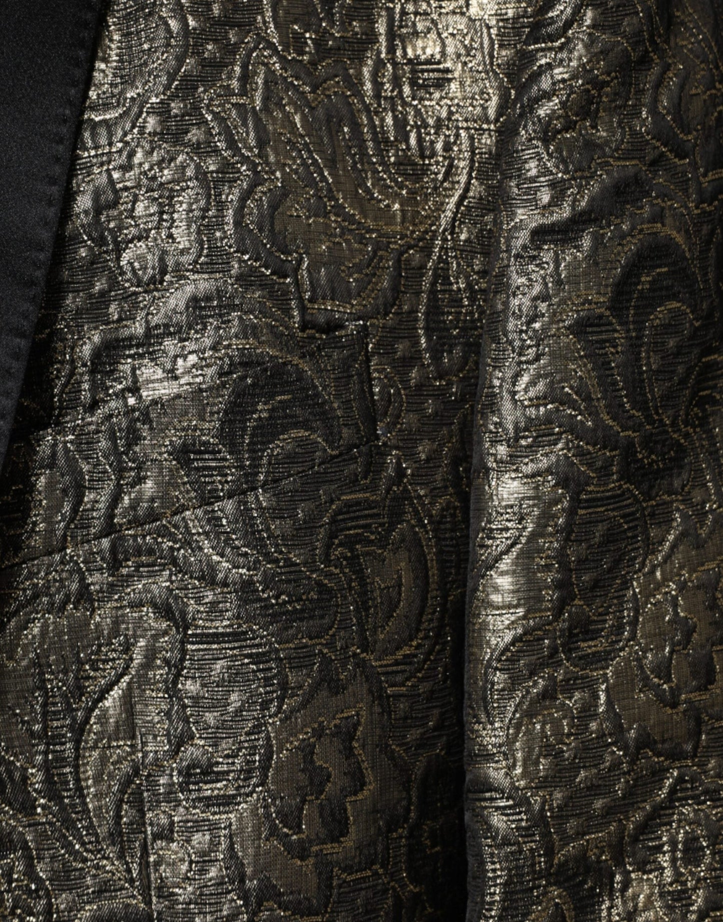 Dolce & Gabbana Gold SICILIA Jacquard Single Breasted Coat Blazer - IT58 | 3XL