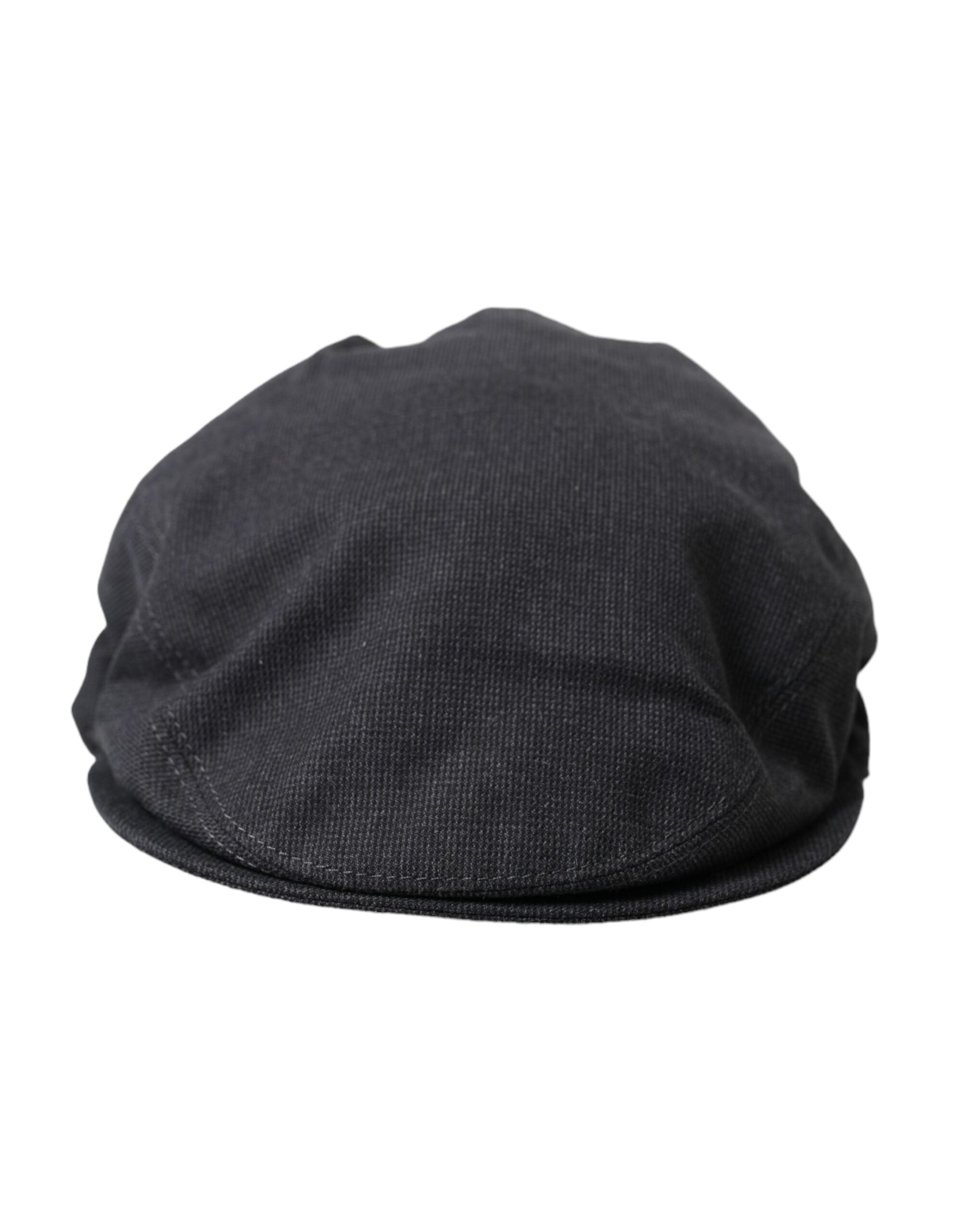 Dolce & Gabbana Gray Cotton Cloth Newsboy Hat Men - 58 cm|M