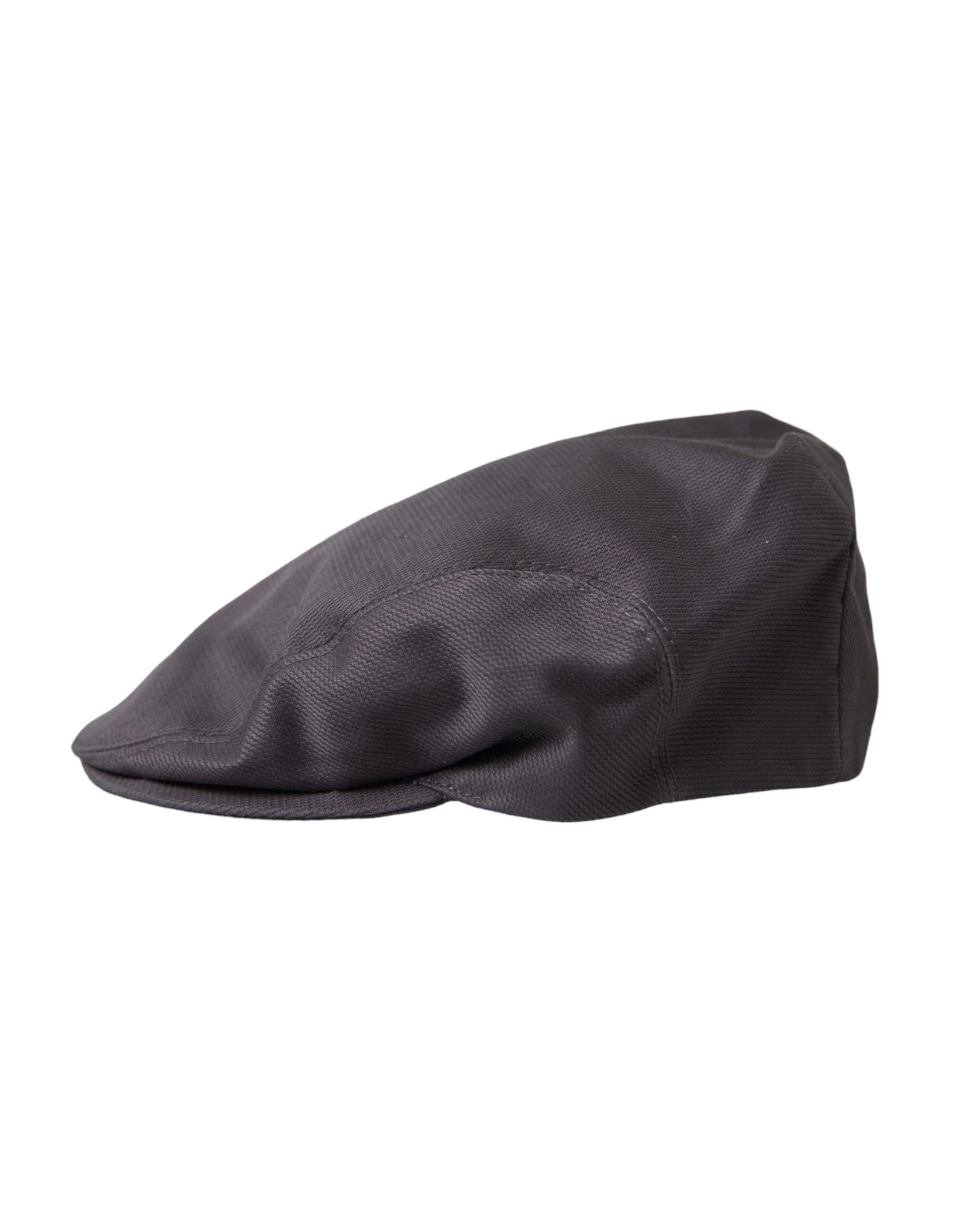 Dolce & Gabbana Gray Cotton Cloth Newsboy Hat Men - 58 cm|M