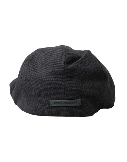 Dolce & Gabbana Gray Cotton Cloth Newsboy Hat Men - 58 cm|M