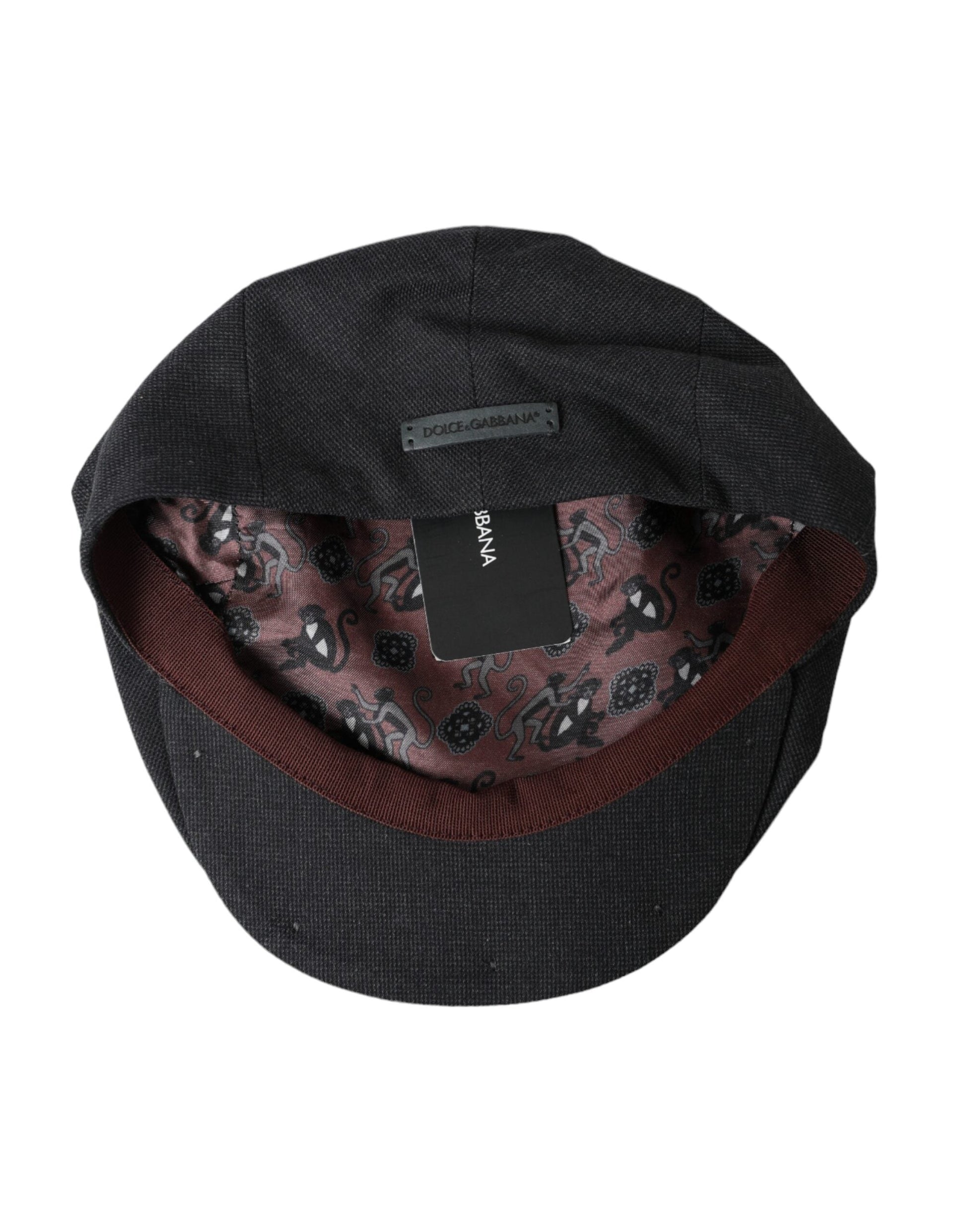 Dolce & Gabbana Gray Cotton Cloth Newsboy Hat Men - 58 cm|M