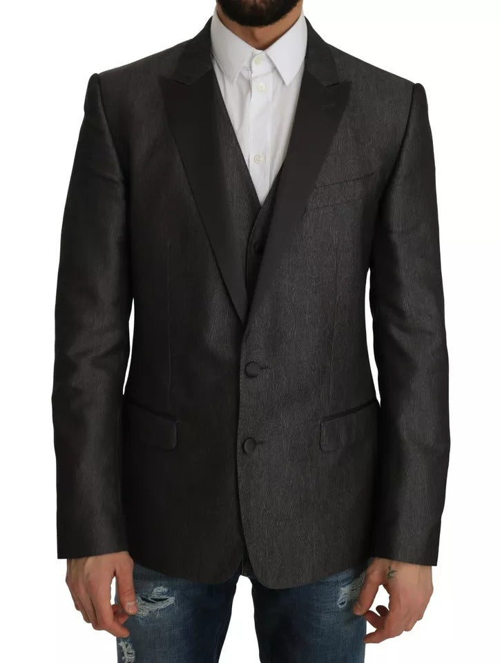 Dolce & Gabbana Gray MARTINI 2 Piece Vest Coat Blazer - IT50 | L