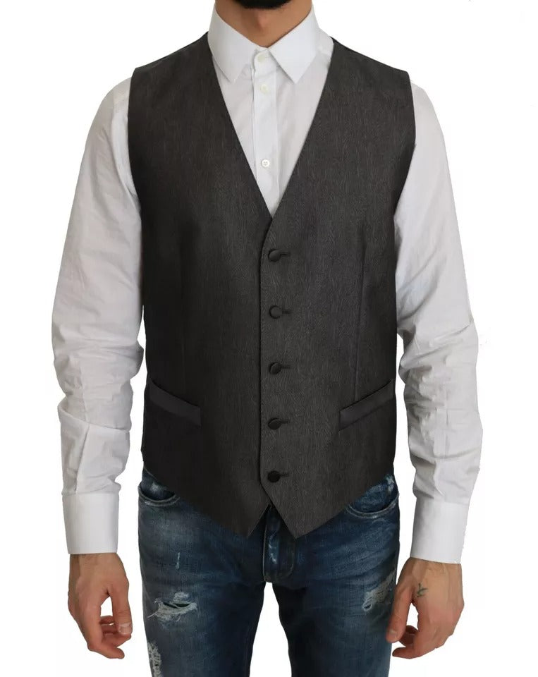 Dolce & Gabbana Gray MARTINI 2 Piece Vest Coat Blazer - IT50 | L