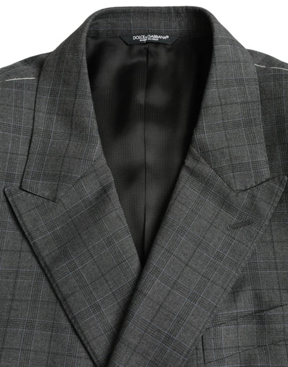 Dolce & Gabbana Gray Plaid Wool MARTINI Formal 2 Piece Suit - IT54 | XL