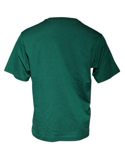 Dolce & Gabbana Green Logo Crew Neck Short Sleeves T-shirt - IT48 | M