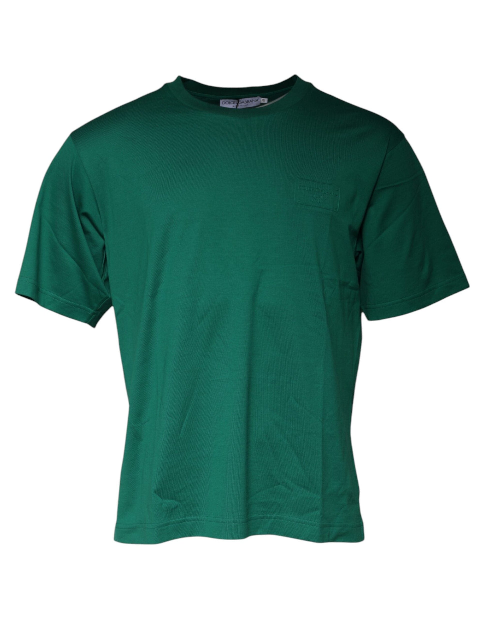 Dolce & Gabbana Green Logo Crew Neck Short Sleeves T-shirt - IT48 | M