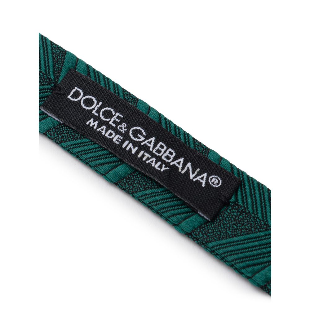 Dolce & Gabbana Green Silk Ties & Bowty - One Size