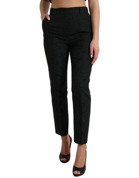 Dolce & Gabbana High Waist Tapered Elegance Pants - IT42|M