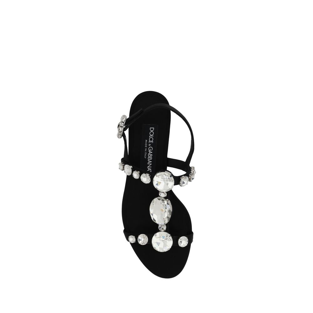 Dolce & Gabbana Jeweled Sandals - EU38/US8