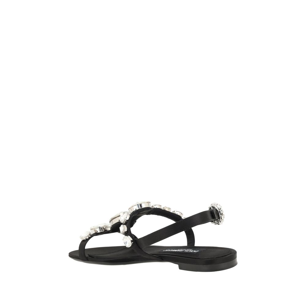 Dolce & Gabbana Jeweled Sandals - EU38/US8