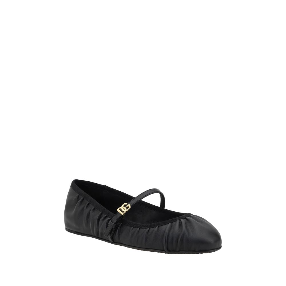 Dolce & Gabbana Leather Ballerinas - EU36/US6