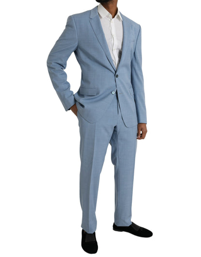 Dolce & Gabbana Light Blue Polyester MARTINI Formal 2 Piece Suit - IT54 | XL