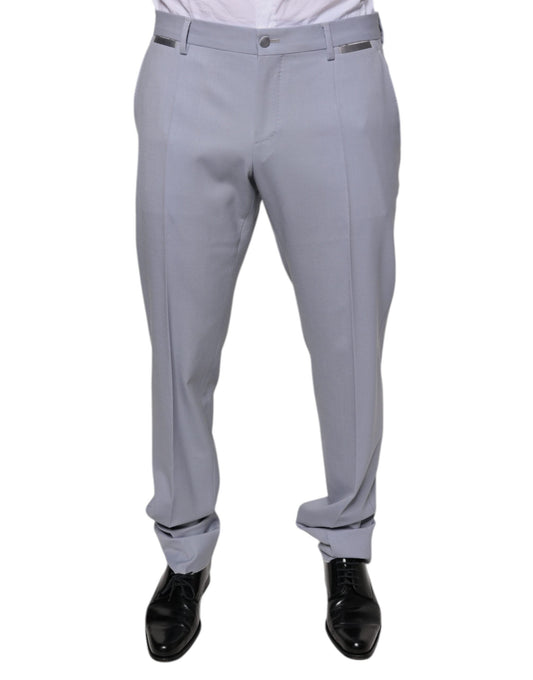 Dolce & Gabbana Light Gray Wool Formal Dress Pants - IT50 | L