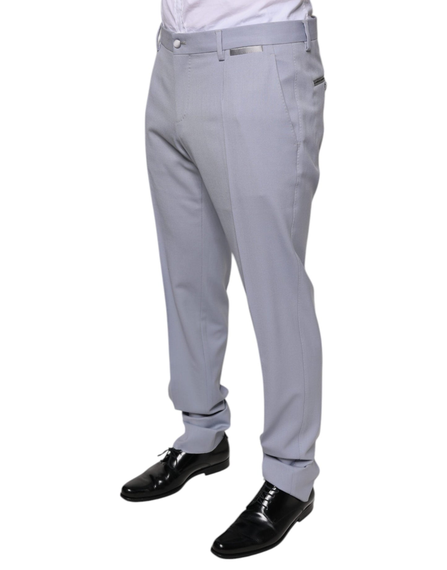 Dolce & Gabbana Light Gray Wool Formal Dress Pants - IT50 | L