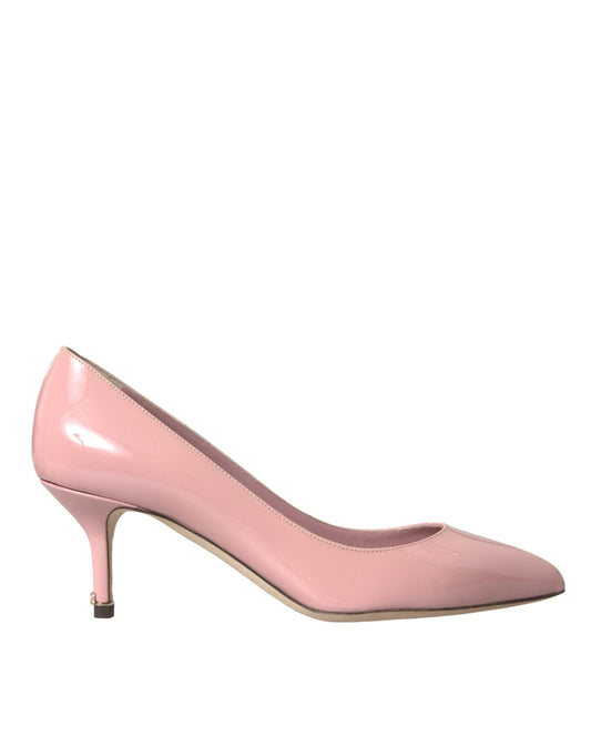 Dolce & Gabbana Light Pink Patent Leather Heels Pumps Shoes - EU35/US4.5